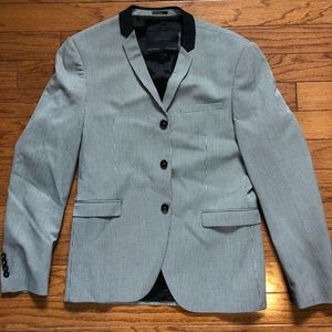 Men’s Zara Man Plaid Blazer, black and White, 42